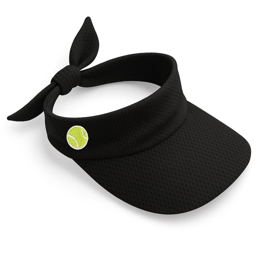 Visera Deportiva Negra para Tenis Soledad García, diseño sin copa ajustable para mujer
