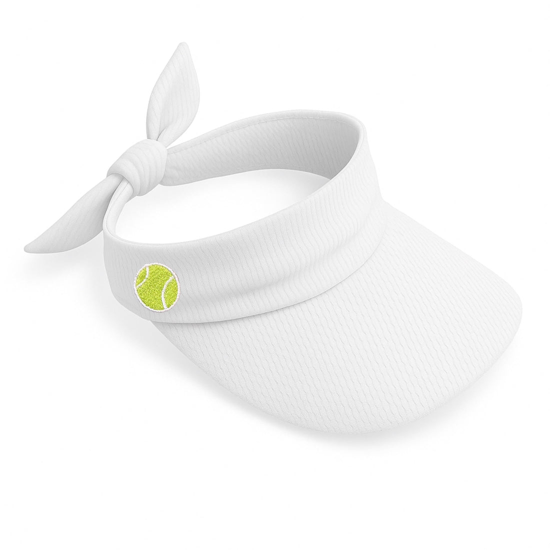 Visera deportiva blanca ajustable para mujer, ideal para tenis, Soledad García