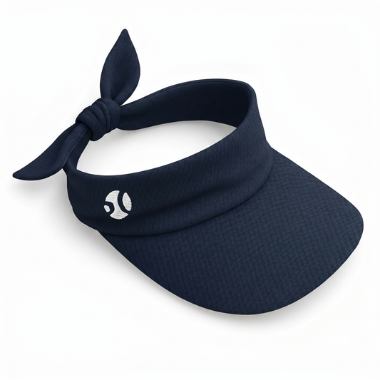 Visera deportiva azul marino ajustable para mujer, Soledad García