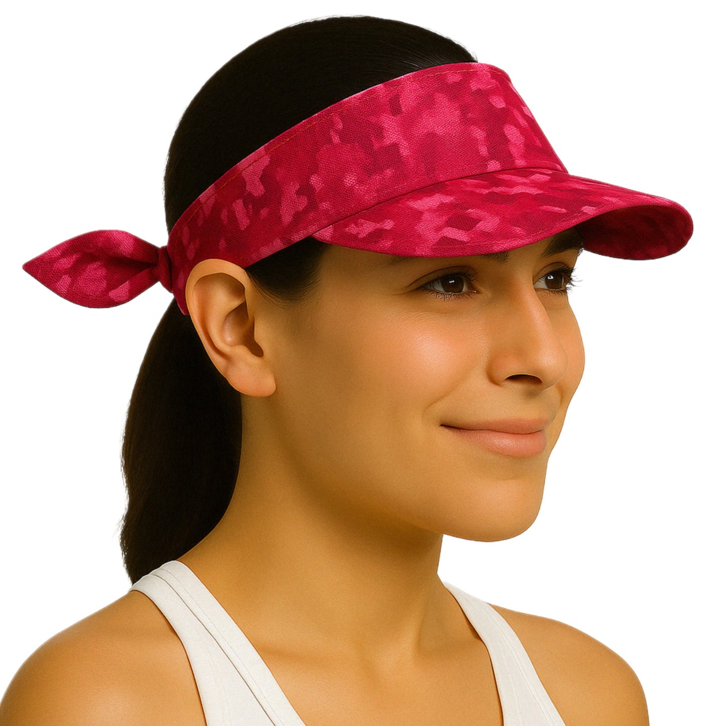 Visera Deportiva Rosa Camuflaje – Ajustable Mujer