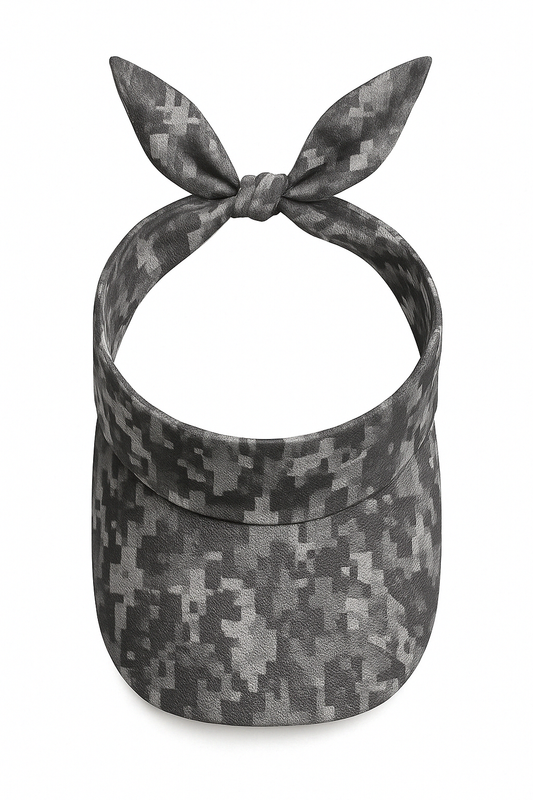 Visera Deportiva Gris Camuflaje – Ajustable Mujer
