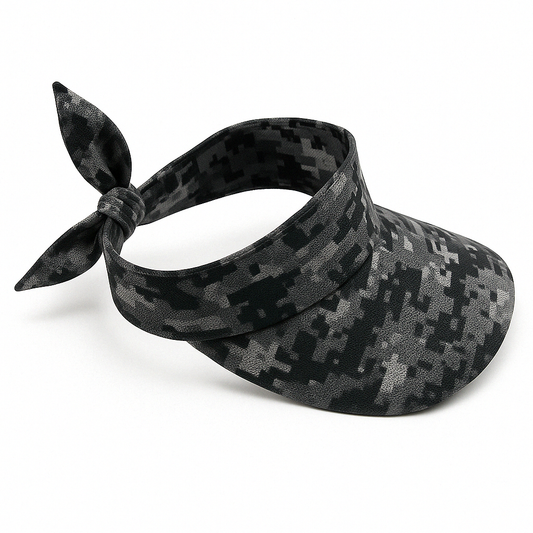 Visera Deportiva Gris Camuflaje – Ajustable Mujer