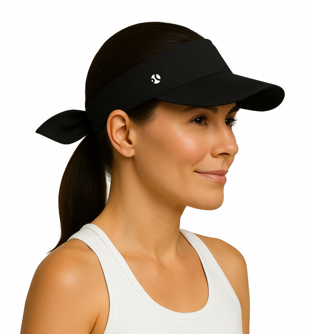 Visera Deportiva Negra – Ajustable Mujer